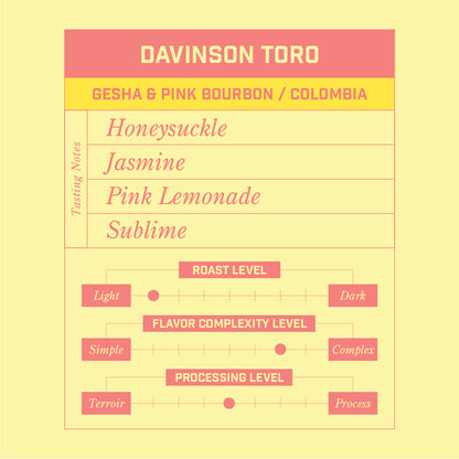 Davinson Toro Gesha/Pink Bourbon Colombia